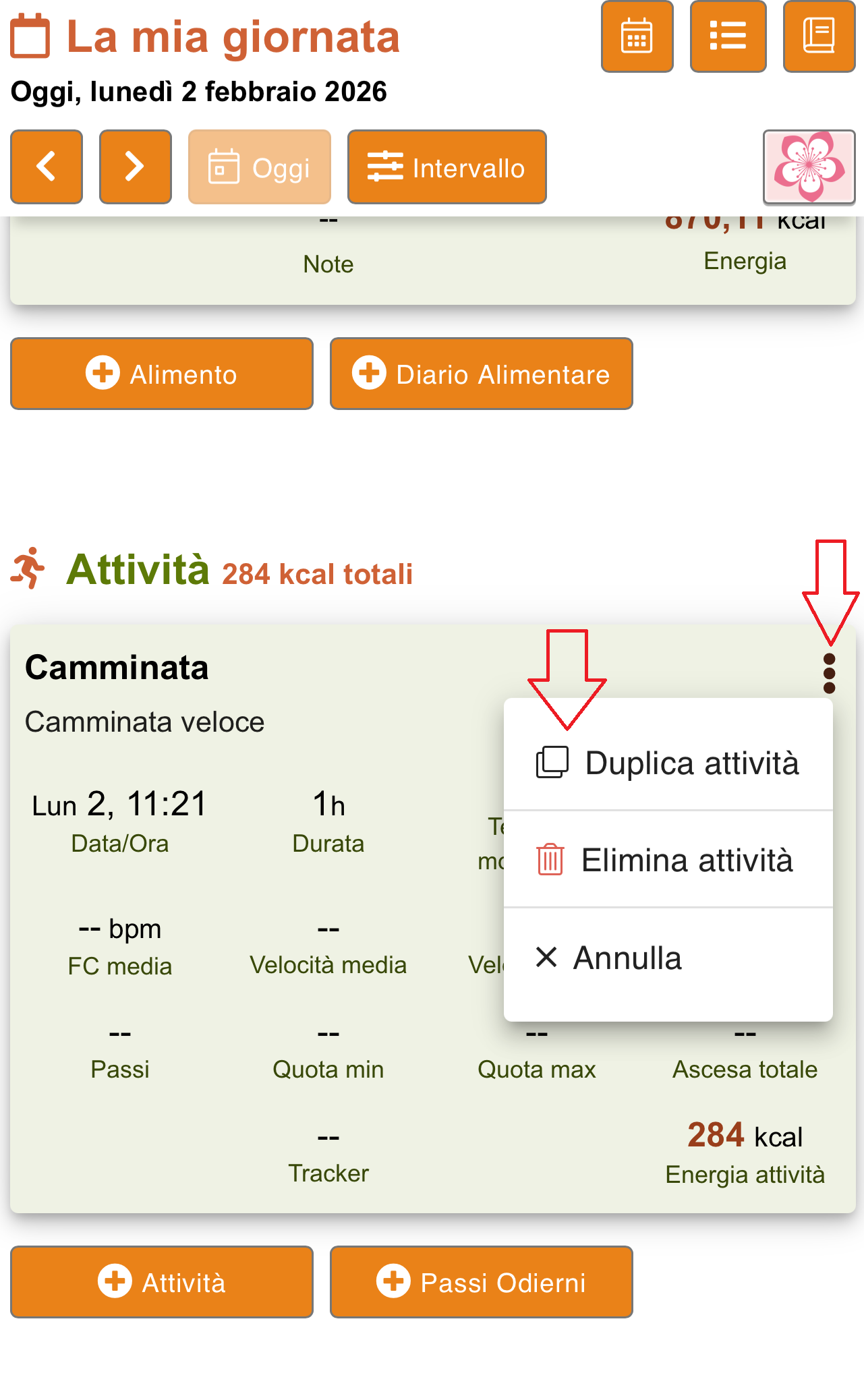 Duplica Attività Fisica 6