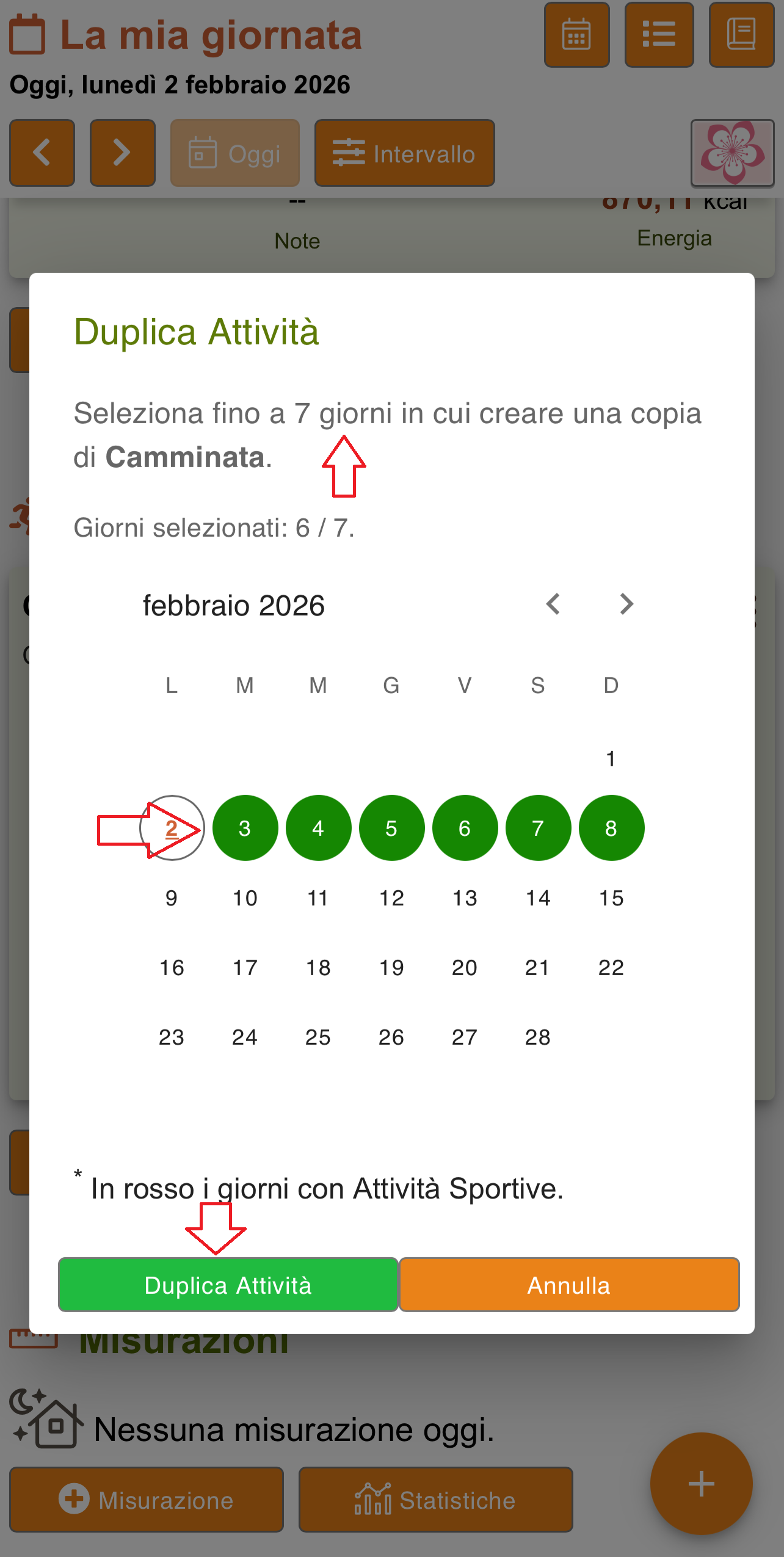 Duplica Attività Fisica 7
